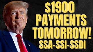 YES! $1900 Social Security Checks TOMORROW For These People | SSA, SSI, SSDI Payments