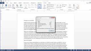 How to Do Word Count on Your Document : MS Word: Beyond the Basics