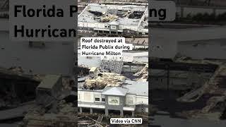 Palm Beach County grocery store roof destroyed in Hurricane Milton #hurricane #weather #stormdamage