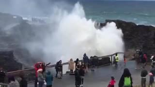 GIANT WAVE KIAMA BLOW HOLE 2016