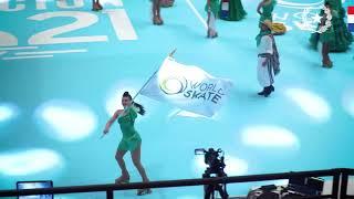 Fiesta total en la inauguración del Mundial de Patinaje Artístico Asunción 2021