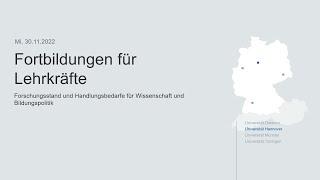 Fortbildungen für Lehrkräfte - Forschungsstand & Handlungsbedarfe für Wissenschaft & Bildungspolitik