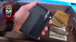 An EDC notebook wallet that carries your cards, cash, & pen. Arc Company USA The Heist!