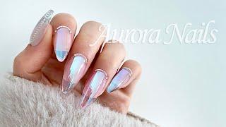 [셀프네일](ENG) 오래 고민했다! 극강의 영롱함 오로라네일 | 얼음네일 | 유리알네일 | Aurora nails | Ice nails | Glass nails | 필름네일