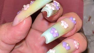 Acrylic Nail Tutorial Tri Ombré NOTPOLISH #acrylicnails #fyp #tutorial