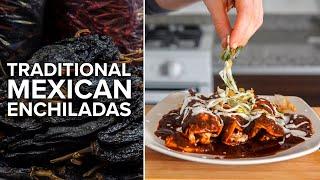 Enchiladas are made differently down in Mexico | Enchiladas Rojas