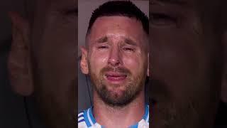 Messi EMOTIONAL After Exiting 2024 Copa Final #messi #argentina #soccer