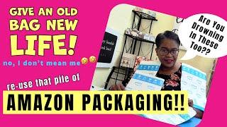 AMAZON SHIPPING BAG UPCYCLE!  Give An Old Bag A New Life