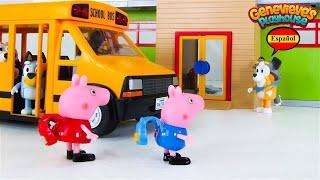 ¡Peppa Pig y Bluey van a la Escuela!