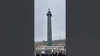 Napoleon tops the column in Place Vendôme which is being used as a . . . filming location