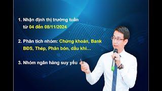 Chứng khoán hàng ngày: Nhận định thị trường tuần từ 04 đến 08/11/2024. Nhóm ngân hàng suy yếu