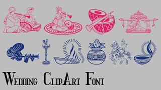 Wedding clipart font, download wedding clipart fonts,clipart font||क्लिप आर्ट फॉन्ट