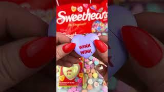 Sweethearts Candy Conversation Hearts LIP BALM Satisfying Video ASMR! ️#shorts