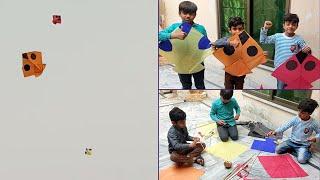 Kite Making & Kite Flying competition at home | 3 kite lovers | DIY | mr.kites