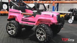 Kids Ride On Jeep Toys Car Pink Color PR6655352