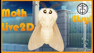 Moth Live2D Avatar - Available on Etsy!