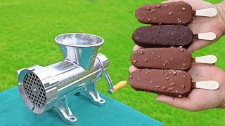 EXPERIMENT ICE CREAM VS MEAT GRINDER