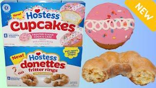 Hostess Frosted Sugar Cookie Cake Cupcakes & Apple Cinnamon Fritter Rings Donettes Review