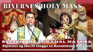 CATHOLIC CHURCH LIVE MASS TODAY || Sep  27  FRIDAY MASS  |  REV FR DOUGLAS BADONG