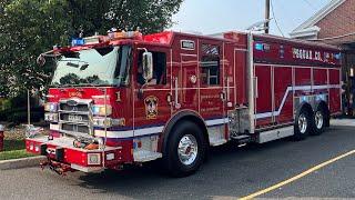 Union Township NJ FD BRAND NEW Squad Co. 1 backing into Station 2 | Video: 410