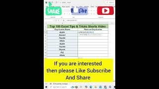 Remove Duplicates Value in Excel | Unique Formula in Excel | Unique Function in Excel | #unique
