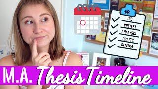 MASTER'S THESIS WRITING TIMELINE! MY EXPERIENCE @ PENN STATE