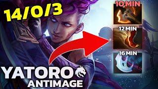 Yatoro Best Record AntiMage / Fury+Travel 15 Min free Game with AntiMage - TSpirit.YatoroGOD