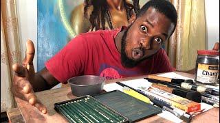 Drawing Materials/Supplies I Use for My Charcoal Drawings | Etuk Unyime