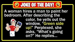  BEST JOKE OF THE DAY! - A woman who wanted to repaint her bedroom, so she... | Funny Dad Jokes