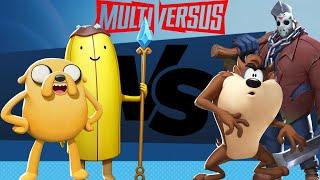 Jake & Banana Guard VS Taz & Jason - Multiversus Gameplay