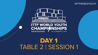 LIVE! | T2 | Day 1 | ITTF World Youth Championships 2024 | Session 1