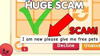 DONT FALL FOR THIS *FREE PETS SCAM!* (HUGE SCAM!) +ALL INFO! ADOPT ME ROBLOX