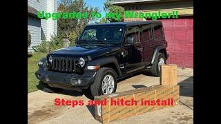 Update for the 2021 Jeep Wrangler Sport running boards and trailer hitch install