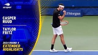 Casper Ruud vs. Taylor Fritz Extended Highlights | 2024 US Open Round 4