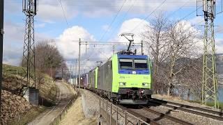 Swiss Freight & Passenger trains in & around Spiez - January 2018