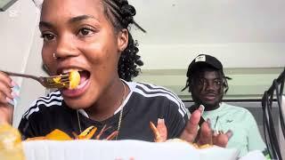 Seafood  Mukbang Fiest W/Strawberry Daiquiri | My Man Spoiled Me !