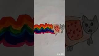 Nyan cat #nyancat #cartoon #youtubeshorts #kidsartwork #shorts #cat