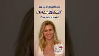 1 word, 2 meanings! Let's talk HOMONYMS