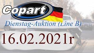 |Copart Germany| - Dienstag-Auktion (Line B) / 16.02.2021r.