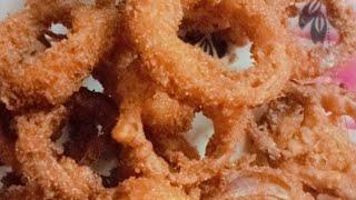 Evening snack recipe onion rings . .||Radhika' s kitchen|| plz   subscribe my channel...