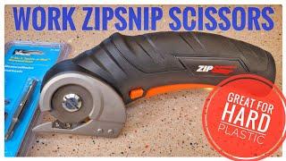 WORK ZipSnip Cordless Electric Scissors Review   Cut Hard Plastics Open Very Easy