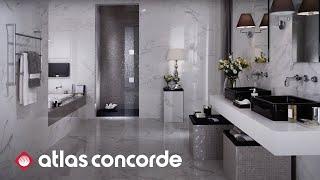 Elegant bathroom with Calacatta marble inspired tiles | Marvel | Atlas Concorde