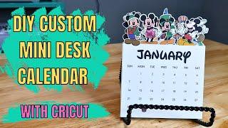 Custom DIY mini stackable Desk Calendar with Cricut