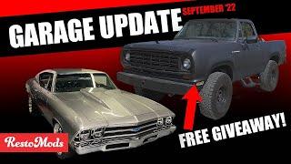 RestoMods Garage Updates - Our EASIEST Giveaway Yet! ft. '71 HEMI swapped Challenger & '69 Chevelle