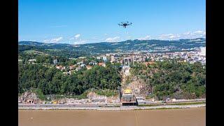 13 07 2021 westring...1. SEIL per DROHNE über die donau gespannt