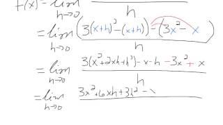 Derivative by Definition: Quadratic