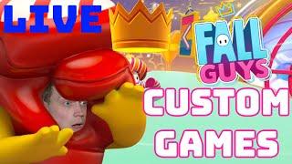 LIVE - PLAYING FALL GUYS CUSTOM LOBBY GAMES WITH VIEWERS
