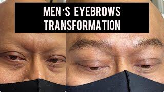 MEN’S EYEBROWS TRANSFORMATION || NANO HAIR-STROKE  realistic eyebrows style!!