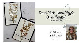 WHAT?  Linen Paper??! Quick Intro On This FUN NEW Paper: Stampin' Up!