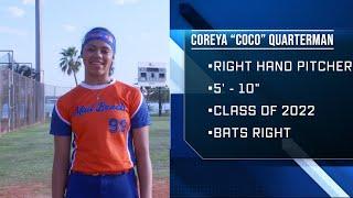 Coreya "Coco" Quarterman   Softball Recruiting Video